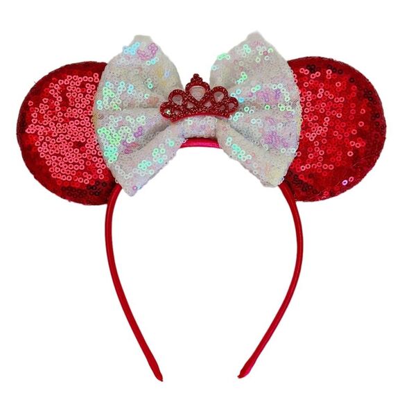 Princess Disney Minnie Mouse Ear Headband with Sequin Bow New - Picture 1 of 3